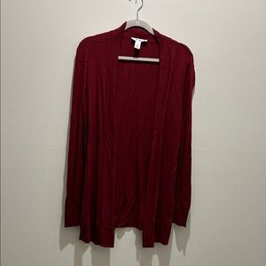 White House Black Market Red Cardigan